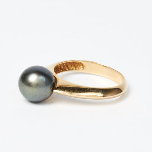 Bague Bague Or Jaune - Perle de Tahiti 58 Facettes RÉF 2267/11