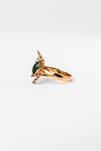 Bague 52 Bague "Soleil" en or jaune et malachite 58 Facettes