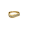 Bague 57,5 Bague mouvementée en or jaune, or blanc et diamants 58 Facettes THI0508