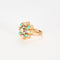 Bague 51 Bague or jaune, turquoises, diamants 58 Facettes