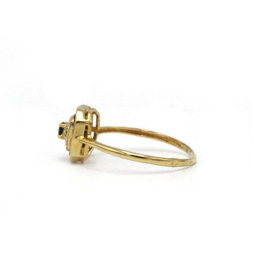 Bague 56 Bague style Art Déco - Or & Saphirs 58 Facettes 250383R