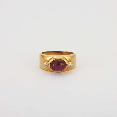 Bague 47 Bague Jonc diamants, grenat 58 Facettes HS21221