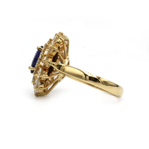 Bague 52 Bague Marguerite - Or jaune, Diamants & Saphir 58 Facettes 250371R