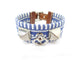Collier bracelet HERMES rival caval collier de chien cuir barenia toile  rare 58 Facettes 266051