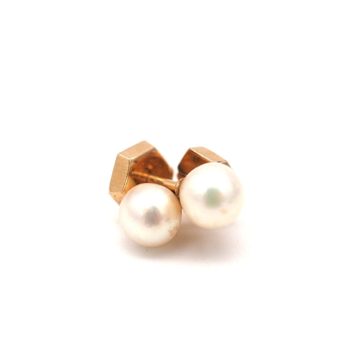 Boucles d'oreilles Boucles d'oreilles vintage en perle et or 750 58 Facettes