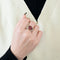 Bague or jaune et blanc tourmaline rose 58 Facettes LP985