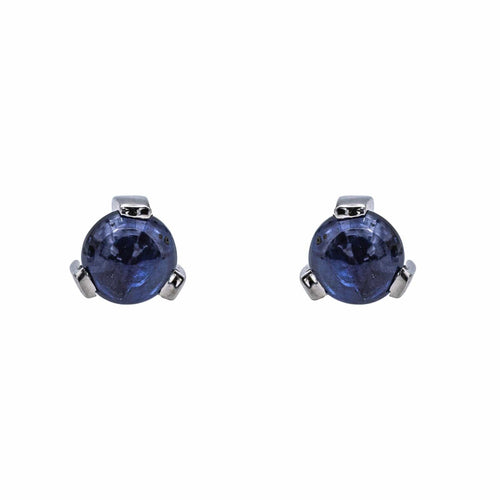 Boucles d'oreilles Boucles d'oreilles Puces Or blanc Saphir 58 Facettes 3089100CN