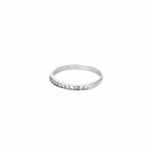 Bague Alliance Américaine or blanc diamants 58 Facettes LP1036/13