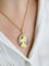Pendentif VERNON Médaille Art nouveau Vierge or jaune émail 58 Facettes 1153.10