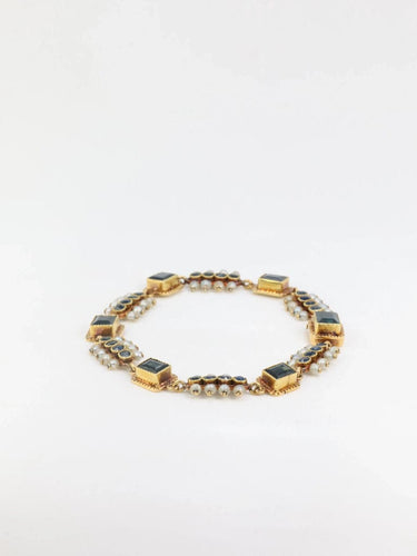 Bracelet Bracelet ancien or jaune saphirs perles fines 58 Facettes 286