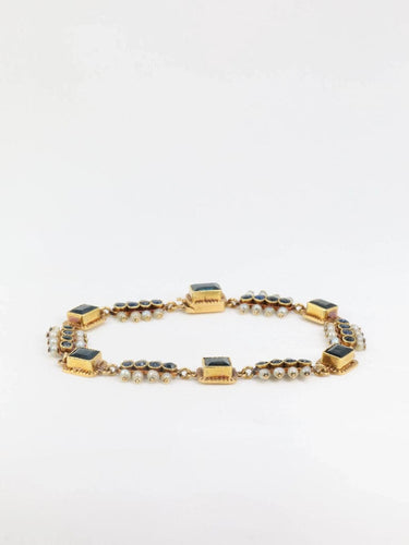 Bracelet Bracelet ancien or jaune saphirs perles fines 58 Facettes 286
