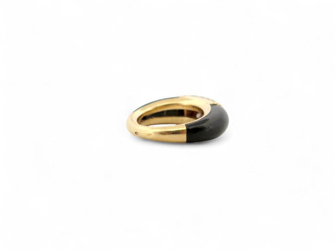 Bague 45 bague VAN CLEEF & ARPELS philippine t45 or jaune 18k onyx & diamants 0.5ct 58 Facettes 271397