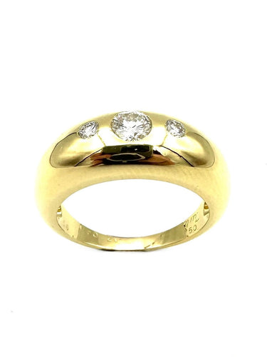 CARTIER. Collection "Daphné", bague vintage or jaune et diamants