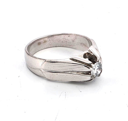 Bague 62 bague en or blanc massif et diamants 58 Facettes