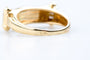 Bague saphirs et diamants en or jaune – 0,75 ct de saphir & 0,12 ct de diamant