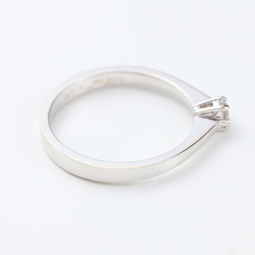 Bague 55 Bague solitaire en or blanc 18 carats et diamant de 0,12 carat 58 Facettes 130022