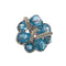 Bague 49 BAGUE AU DESIGN CONTEMPORAIN en OR 18 carats avec DIAMANTS et TOPAZE SUISSE 58 Facettes Q267B