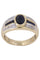 Bague 54 Bague or jaune et blanc saphirs et diamants 58 Facettes 089131