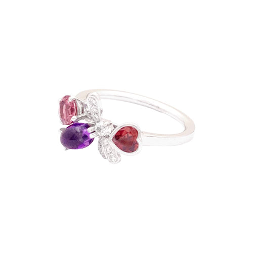 Bague 52 Bague Chaumet, "Attrape-moi...si tu m'aimes", or blanc, améthyste, grenat, diamants. 58 Facettes 34986