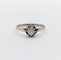 Bague 53 Bague solitaire Art Déco or blanc et platine, diamant taille ancienne 58 Facettes A05635