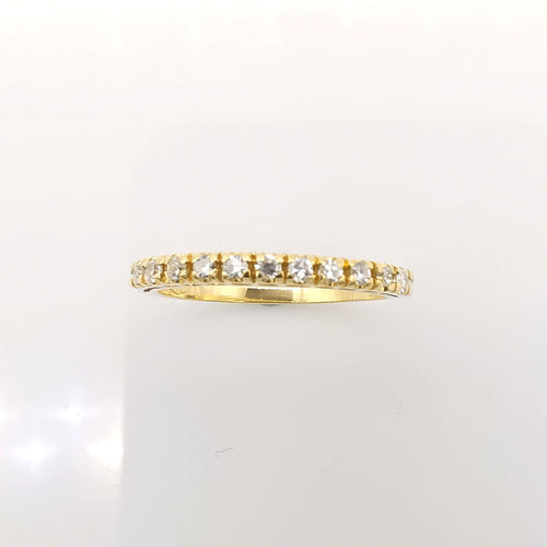 Bague 51 Bague en or jaune et diamants 58 Facettes