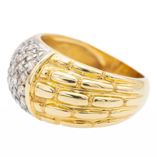48 Bague Jonc Or jaune, Or blanc Diamant 58 Facettes 1649333CN
