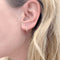 Boucles d'oreilles Paire de petites créoles en or rose, diamants. 58 Facettes 34292