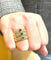 Bague 57 Trio de bagues or jaune diamants pierres de couleur 58 Facettes