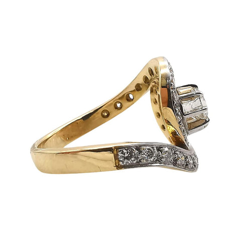 Bague 54 Bague tourbillon or, platine & diamants 58 Facettes
