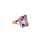 Bague 53 Bague Ornée D'une Amétrine En Or Taille Émeraude 58 Facettes
