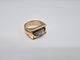 Bague 62 Bague or jaune TANK Style année 1950 sertie de 3 diamants taille ancienne 58 Facettes 1-0000492/3