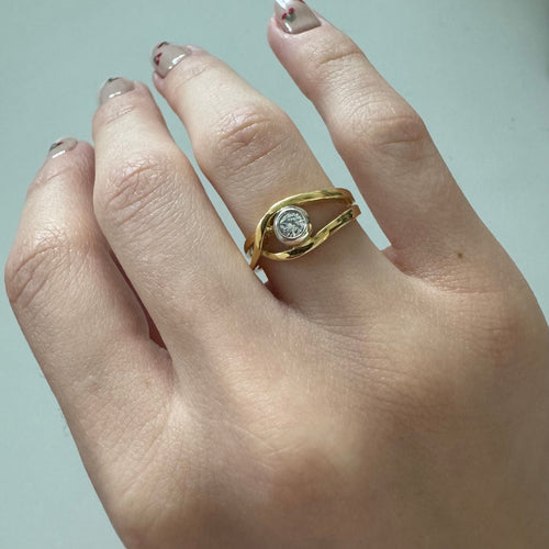 Bague Bague solitaire avec diamant 58 Facettes 25527