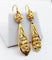 Boucles d'oreilles Dormeuses antique XXL or jaune fleurs finement ciselés (circa 1900) 58 Facettes A05468