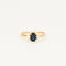 Bague 50 Bague or jaune saphir et diamants 58 Facettes AB29