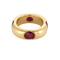 Bague 47,5 FRED - Bague jonc en or jaune et rubis 58 Facettes BIA1118X2