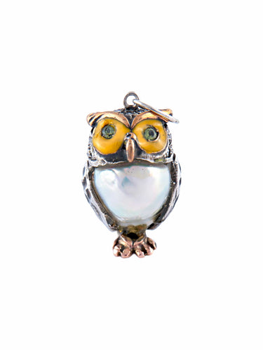 Pendentif Pendentif Argent Email Perle Baroque 58 Facettes