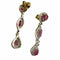 Boucles d'oreilles boucles d'oreilles en argent et or avec diamants et rubis 58 Facettes Q178B