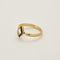 Bague 56,5 Bague en or jaune, blanc, diamants et rubis de synthèse 58 Facettes ARR1994