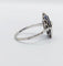 Bague 54 Bague marquise art deco or blanc 18k et platine ornée de diamants taille roses et de saphir calibrés dans une monture géométrique 58 Facettes A04970
