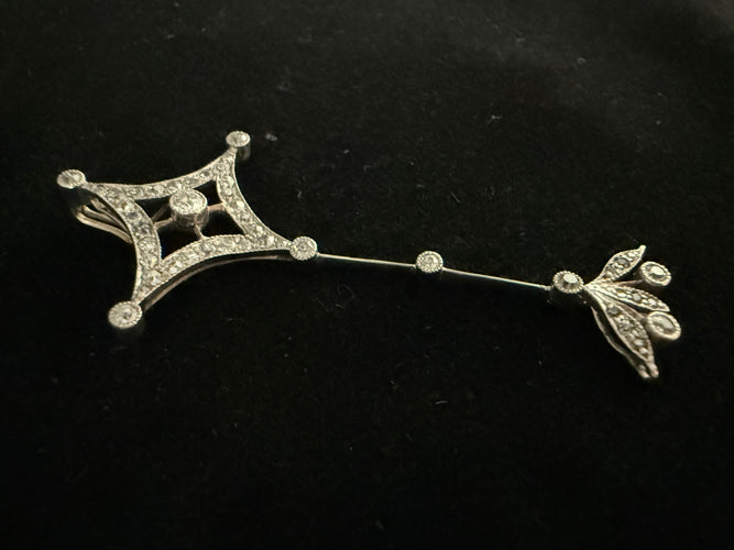 Pendentif Pendentif en platine serti de 1 carat de diamants 58 Facettes