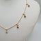 Collier Collier or jaune serti de saphirs multicolores et diamant 58 Facettes