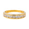Bague 54 Bague  Demi alliance  Or jaune Diamant 58 Facettes 4084160CN