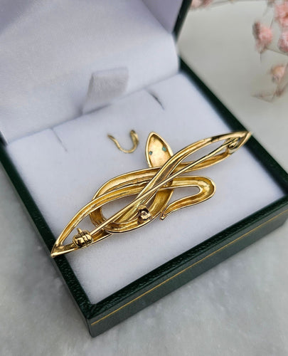 Broche Broche serpent émeraudes 58 Facettes 487