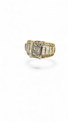 Bague 55 Bague en or 14 carats multi diamants 58 Facettes