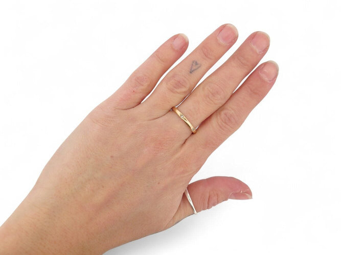Bague 58 bague POMELLATO lucciole alliance t58 en or jaune 6 diamants 0.13ct 58 Facettes 271372