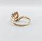 Bague 54.5 Bague tourbillon antique en or 18k et platine, diamant taille ancienne 1,35 ct 58 Facettes A06442