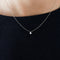 Collier Collier or blanc La Brune et la Blonde diamant 58 Facettes 330794