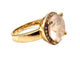 Bague 58 POIRAY. Collection "Filles Antik", bague or rose 18K, quartz rose et diamants 58 Facettes