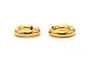 Boucles d'oreilles Boucles d'oreilles créoles contemporaines en or jaune 18k 58 Facettes B809