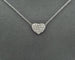 Collier Collier en or blanc 18 carats avec pendentif en forme de cœur et diamants naturels de 0,21 carat. 58 Facettes 10622
